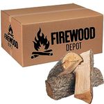 Laeto Firewood Depot Large 10kg Box Kiln Dried Firewood Logs Mixed Hardwood 40L | Kiln Dried Logs Fire Wood Natural Firelighters for Log Burner, Camp Fire, Fire Pit - Dried Under 20%