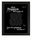 The Grandparent Gift for Grandpa What Poppy's are Made of Poem Frame