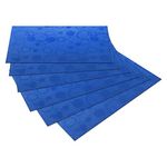 Kuber Industries Fridge Mats | PVC Circle Print | Mat for Refrigerator | Refrigerator Mat | Placemats for Kitchen | Shelf Liner Mat | Set of 6 | Blue