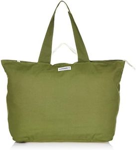 Foundry, All The Things Bag, Foldable Jumbo Tote, Perfect for Overnight Travel, Weekend Trips, Beach Days, 27.5” x 12” x 18.5”, Olive