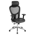 Lorell High-Back Executive Chair, 24-7/8 by 23-5/8 by 52-7/8-Inch, Black