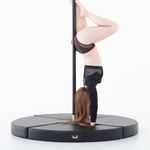 Lupit Crash Mat Round Standard Black, D 150 cm, T 12 cm, Dance Mat Perfect for Beginners and Professionals