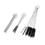 Set of 15 Cleaning Brushes and 10 Cleaning Needles - For Small Openings/Tubes/Pipes - For example: Spray Paint Gun, Car/Motorcycle/Scooter Carburetor, Pet Feeding Bottle, Coffee Machine, etc.