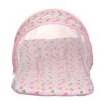 AMARDEEP Toddler Mosquito and Insect Protection Net/Mattress Pink Teddy Print 70 * 40 cms