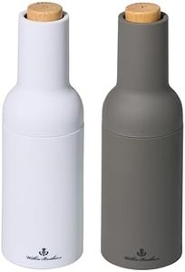 Wilkie Brothers Electric Gravity Salt + Pepper Mill Set 22cm, Monochrome