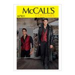 McCall Pattern Company McCall's M7821 Men's Gothic Vest and Coat Costume Sewing Patterns, Sizes 46-52, 46-48-50-52, White