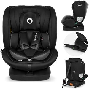 Lionelo Bastiaan i-Size Seggiolino Auto Evolutivo 4-in-1 per bambini 0-12 Anni (40-150 cm) ISOFIX e l'ultima Norma R129 Opzione Rivolto All'indietro, 21 Regolazioni, Girevole 360° Protezione Laterale
