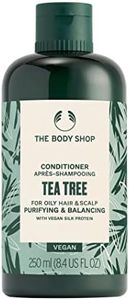 THE BODY SHOP Acondicionador purificante y equilibrante de árbol de té para cabello graso y cuero cabelludo, proteína de seda vegana, 250 ml