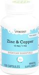 Vitacost Zinc & Copper 15 mg / 1 mg - 100 Capsules