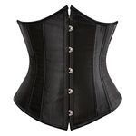 frawirshau Women's 7055 Lace Up Boned Bridal Underbust Corset Low Back Small Black