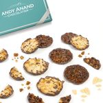 Andy Anand Dark Chocolate Florentines 24 pcs Orange and Almonds Cookies, Wafer Thin, Flown in from Italy, Made in Authentic Traditional Italian way, Taste in Every Bite (7.0 oz)