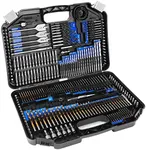 COMOWARE Drill Bit Set, 246 Pcs for Cordless Drill, Drill Driver Bit Set for Wood, Metal, Masonry, Cement and Screwdriver Bits Set Combo Kit