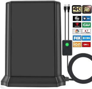 JOINUS TV Antenna for Smart TV Indoor 2024 Newest Clear 4K Digital Antenna HD TV Up to 300 Miles Long Range Local Channels Indoor Outdoor Amplifier Signal Booster Cable Easy Setup