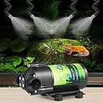 DAOTAILI Misting System,Reptile Mister Spray System with Pump,4 Adjustable 360°Misting Nozzles，Filter and 5 Meter Tube,Mister for Lizard/Reptiles/Chameleons/Herbs/Frog/Snake