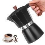 Konesky Espresso Maker, Italian Stovetop Coffee Maker, 6 Cup Coffee Percolator AluminiumMoka Coffee Pot for Mocha Cappuccinos Latte