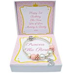 3rd Birthday Gift For Girls Age 3 Charm Bracelet Pink Princess Party Friend Present Kids Her