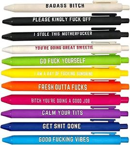 Swear Word Daily Pen Set, 11pcs Weekday Vibes Glitter Pen Set Days Of The Week Pens Ballpoint Pens 0.5mm Dirty Cuss Word Pens For Each Day Of The Week Funny Office Gifts