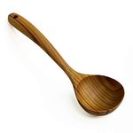FAAY Ladle, Small Serving Ladle, Cooking/Kitchen Ladle | 100% Eco Friendly, Healthy Server Gravy Ladle, Wooden Kitchen Tool, Hand Carved Wood Unique Grain Ladle