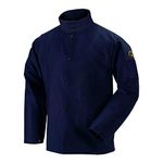 Black Stallion FN9-30C 30" 9oz. Navy FR Cotton Welding Jacket, Large