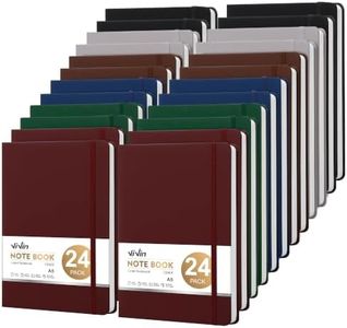 ViVin Lined Journal Notebooks for Work,192 Pages,5.5 x 8.3 inch,College Ruled,A5 Hardcover Journaling Notebooks for Writing,24 Pack Bulk