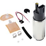 MUCO New 1pc High Performance Electric Gas Intank EFI Fuel Pump With Strainer/Filter + Rubber Gasket/Hose + Stainless Steel Clamps + Universal Connector Wiring Harness & Necessary Installation Kit