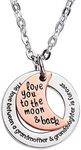 LParkin The Love Between Grandmother and Granddaughter Is Forever Necklace, Stainless Steel