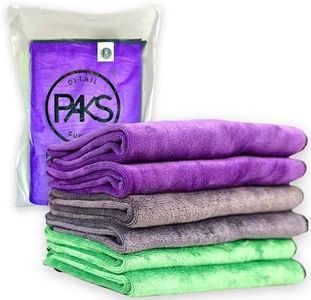 Microfiber Towels PAKS 16" x 24" Large Absorbant Microfiber Chamois - Premium Pack of 6 XL Towels - Detailing Towels Car Wash Rags, Scratch-Free , Lint-Free, XL Drying Towels for Cars, Home, Windows