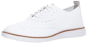 Cole Haan Womens Originalgrand Stitchlite Wingtip Oxford, Optic White Knit/Optic White, 8.5-B US