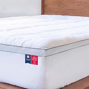 mello - Surmatelas Duo 8cm Oeko-Tex, surmatelas 90 x 200 Fabriqué en France, Elu Produit de l'année 2021 : Surmatelas Memoire de Forme et Housse Coton Matelassée, Soutien Moelleux