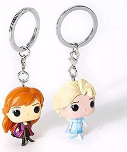 Funko POP! Keychain: Disney Frozen 2 -2pk - Anna And Elsa - la Reine des Neiges - Mini-figurine en Vinyle à Collectionner Porte-clés Fantaisie - Cadeau de Noël - Idée de Cadeau - Produits Officiels