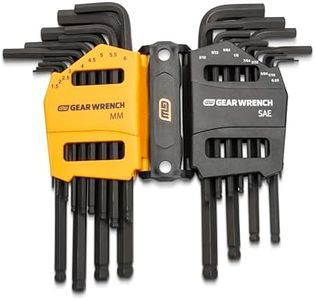GEARWRENCH 26 Piece SAE/Metric Ball End Long Arm Hex Key Set - 83505