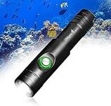 [492ft Underwater Diving]Diving Torch Odepro WD12 Scuba Diving Flashlight 1050 Lumens Dive Torches Rechargeable LED Light Waterproof Underwater 100M Diving Lamp for Snorkeling Caving Diving