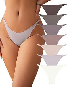 SHARICCA Seamless Bikini Underwear for Women Super Stretch Sexy Low Rise Cheeky Panties Soft Comfort Hipster Pack, D009f-r4, Medium