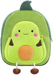 NICE CHOICE Cute Toddler Backpack Toddler Bag Plush Animal Cartoon Mini Travel Bag for Baby Girl Boy 2-6 Years(Green Avocado)