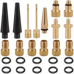 WADY Bicycle Presta Schrader Valve Adaptor, Brass Bike Pump Adapters, Ball Pump Needle, Balloon Inflatable Toys Nozzle, Air Pump Accessories for Standard Pump or Air Compressor(25Pcs)