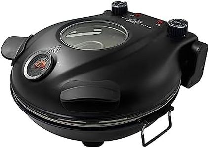 Klaif Four électrique pour pizza 420 ℃, 1 200 W, 5 niveaux de température réglables séparément, plaque en pierre résistante à la flamme de 31 cm