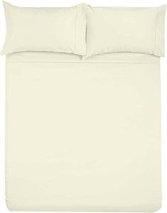 Microfiber RV Sheet Sets Bed Sheets for Campers, RV's & Travel Trailers Fit Mattress up to 10 Inch deep, Cotton, Ivory Solid, (60x75) Short Queen Size