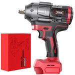 Cordless Impact Wrench for Milwaukee M18 Battery,1/2 inch Impact Wrench 900Ft-lbs(1200N.m) High Torque Brushless Electric Impact Gun, Power Impact Driver with 4-Mode Speed, LED Work Light(no battery)