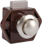 POFET Push Button Latch Cabinet Furniture Cupboard Keyless Door Lock Catch for RV Caravan Motorhome Camper (Brown)