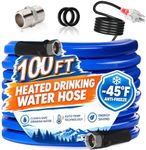 100FT Heated Water Hose for RV, Freeze Protection to -45°F, Lead-Free & BPA-Free, Safe for Campers, Gardening, Livestock, Home Use