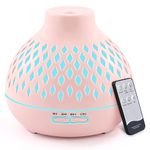 SPLITSKY 400ML Essential Oil Diffuser, Scent Diffuser with Remote Control, Cool Mist Aromatherapy Air Humidifier, Electric Nebulizer with 7 LED Light Colors,for Bedroom, Home