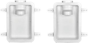 Dundas Jafine DRB4XZW Recessed Dryer Vent Box, 4", White (Pack of 2)