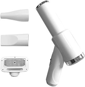 Pacaba Pet Hair Dryer and Detachable Slicker Brush, 2-in-1, Black