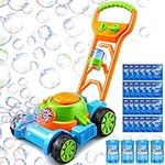 Sloosh Bubble Lawn Mower Toddler Toys - Kids Toys Bubble Machine Summer Outdoor Toys Games, Bubble Mover Push Toy for Age 1 2 3 4 Year Old Preschool Kid Boys Girls Birthday Easter Gifts (Blue)