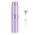 Lisapack 8ML Atomizer Perfume Spray Bottle for Travel, Empty Refillable Cologne Dispenser, Portable Sprayer for Men and Women (Purple)