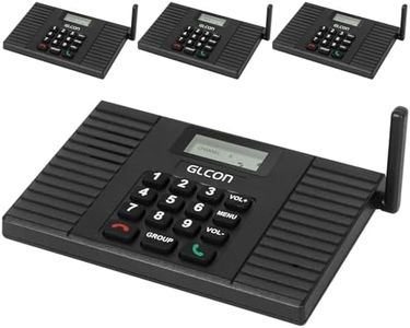 Intercoms Wireless for Home - Full Duplex Wireless Intercom System - Hands Free 1.1 Mile Range Two-Way Communication System - Expandable Intercom System for Business, House, Office - 4 Pack