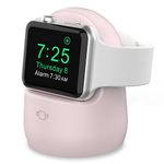 AhaStyle Silicone Stand Dock for Apple Watch Series 5, Series 4, Series 3, Series 2, Series 1, 44mm, 42mm, 40mm, 38mm, Support Night Stand Model【Adapters NOT Included】(Pink)