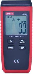 UNI-T UT373 Mini Digital Tachometer, 10~99999 RPM Non-Contact Tachometer Speed Meter Speed Gauge with Backlight, Max/Min/Data Hold, Rotating Speed/Count Function Switching