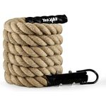 Yes4All Gym Climbing Rope for Fitness & Strength Training, Crossfit Exercises & Home Workouts (1.5in - 10ft), Natural