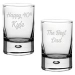 Personalised 2oz Centra Shot Glasses - 2pcs Set - Ideal Gifts for 18th, 21st Birthday, Wedding, Hen Party, Funny Tequila Shots, Alcohol Gifts, Bulk Favours, Whiskey or Gin